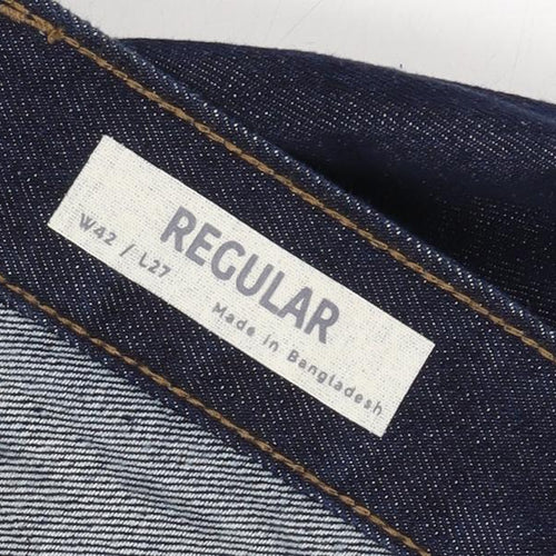 Marks and Spencer Men's Blue Regular Straight Jeans