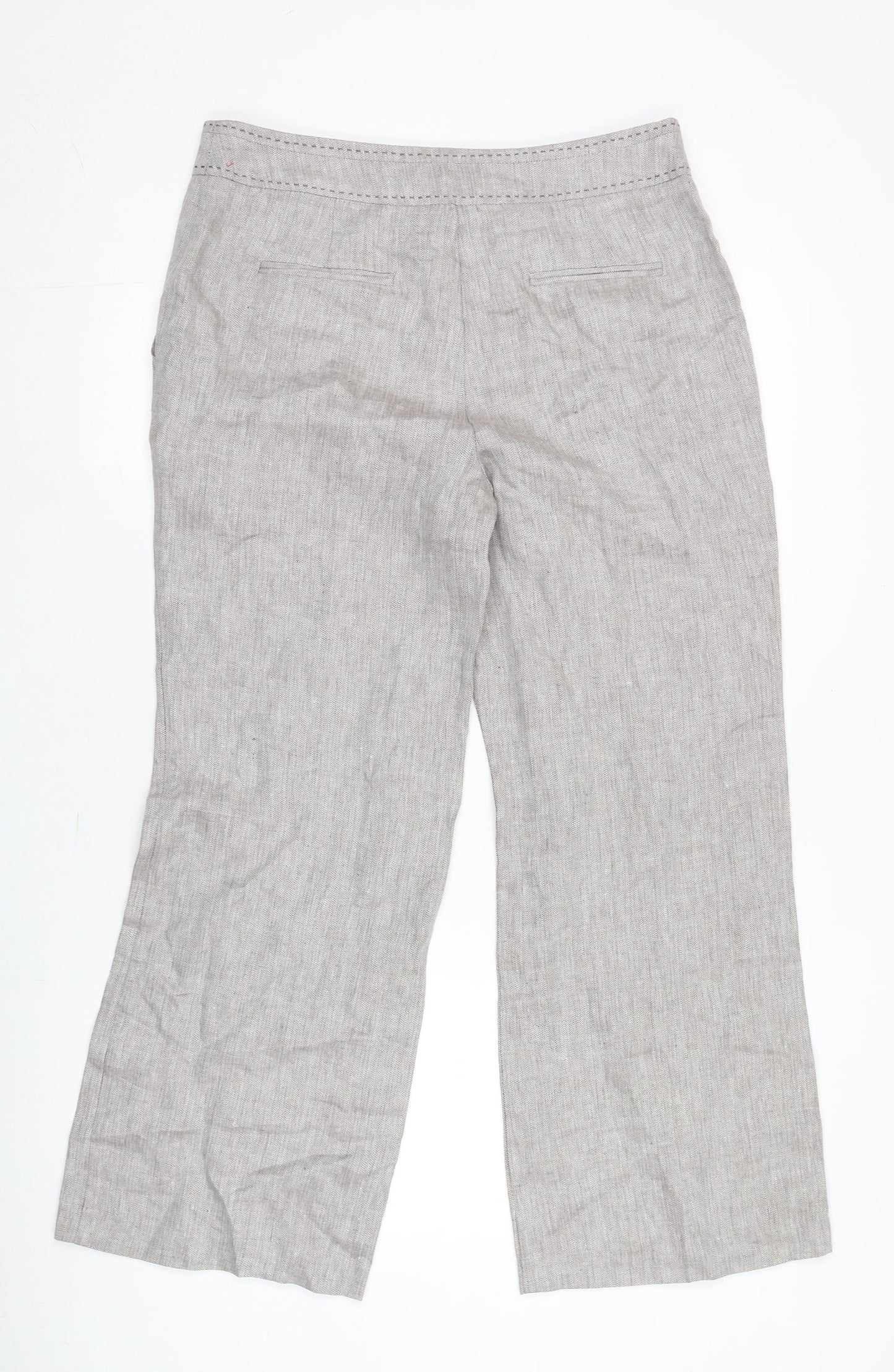 Marks and Spencer Beige Linen Women's Trousers Size 12