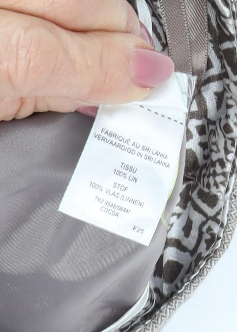 Marks and Spencer Beige Linen Women's Trousers Size 12