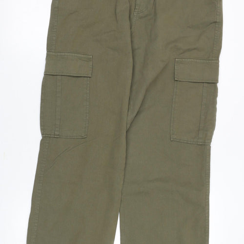 Stradivarius Women Cargo Trousers Green Size 14