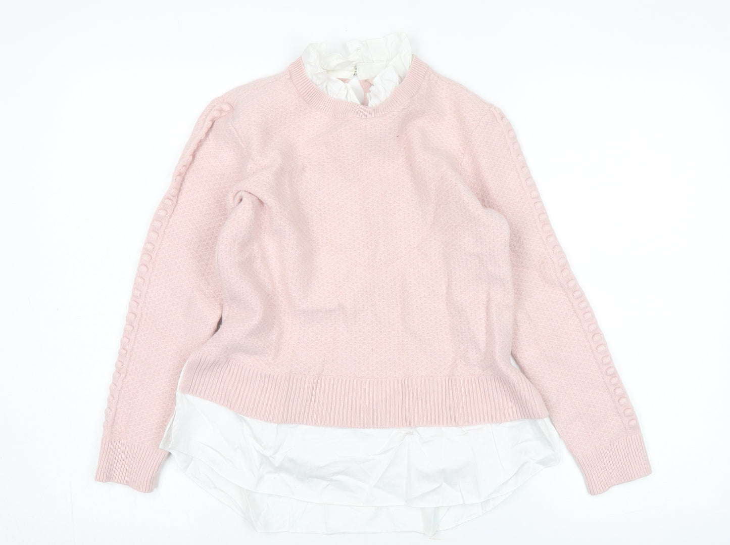 Ted Baker Women's Pink Wool Blend Pullover Jumper