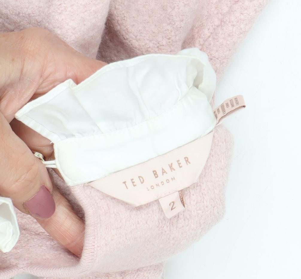 Ted Baker Women's Pink Wool Blend Pullover Jumper