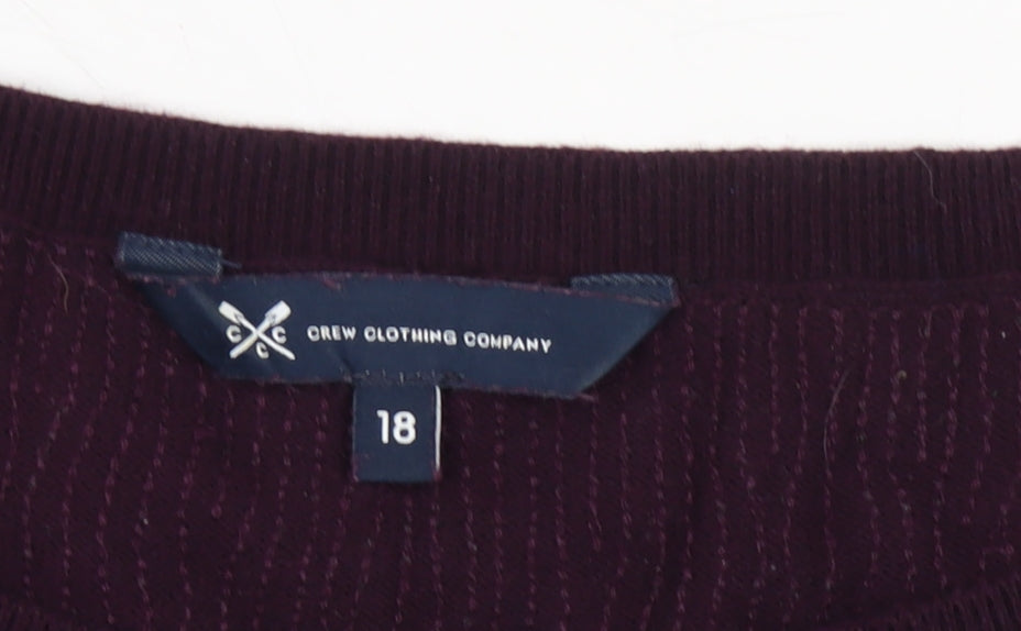 Crew Clothing Women’s Purple Sequin Pullover Jumper Size 18
