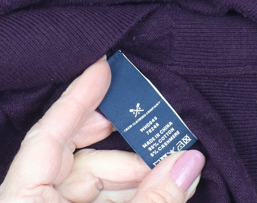 Crew Clothing Women’s Purple Sequin Pullover Jumper Size 18