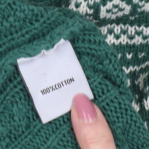 Superdry Women's Green Cable-Knit Pullover Jumper S