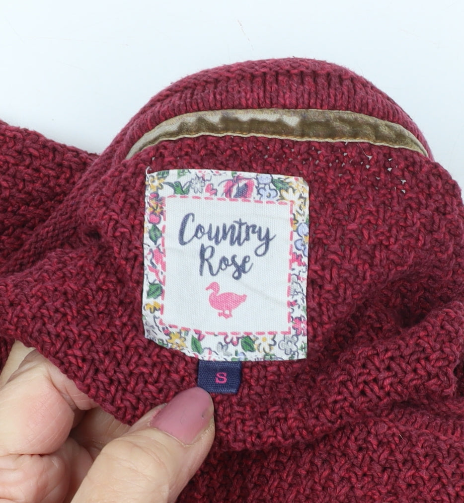 Country Rose Women's Red Pullover Jumper Size S