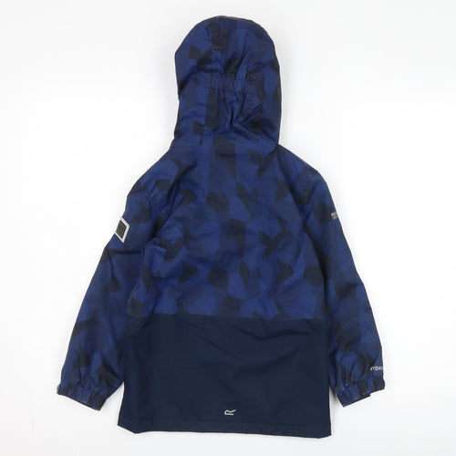Regatta Boys Blue Parka Jacket 5 Years Hooded Waterproof