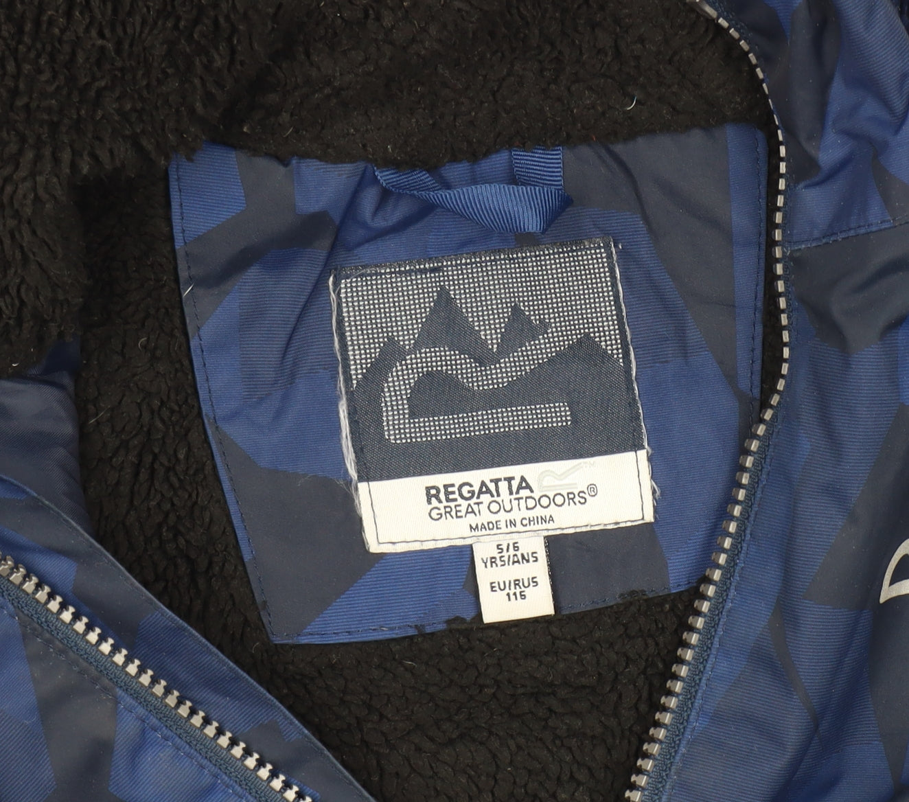 Regatta Boys Blue Parka Jacket 5 Years Hooded Waterproof