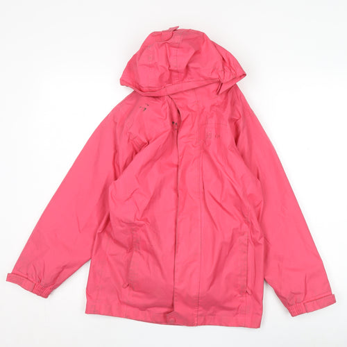 Higear Girls Pink Rain Coat 9-10 Years Hooded Zip Jacket