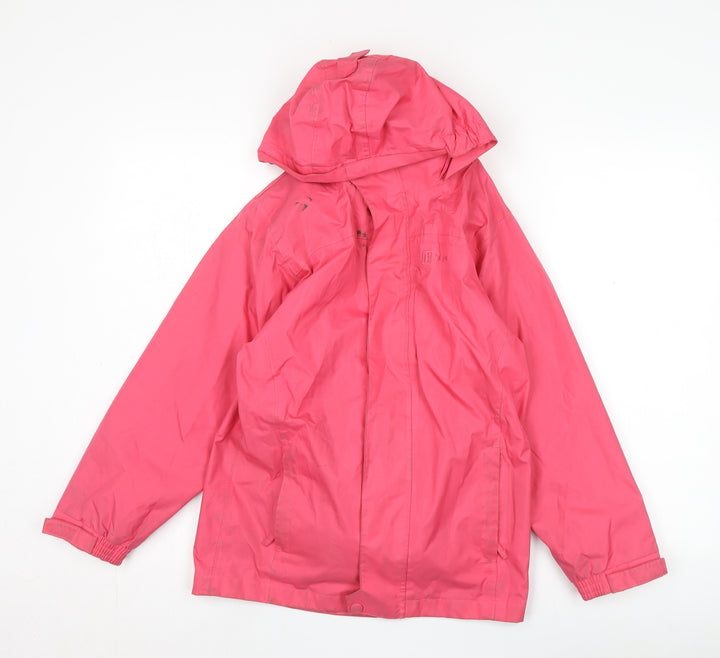 Higear Girls Pink Rain Coat 9-10 Years Hooded Zip Jacket