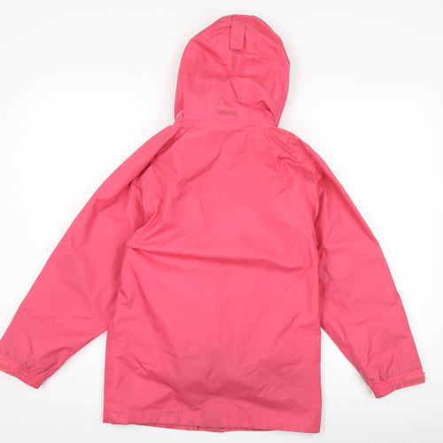Higear Girls Pink Rain Coat 9-10 Years Hooded Zip Jacket