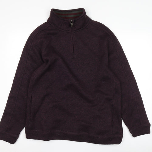 Maine New England Men's Purple 1/2 Zip Sweatshirt - Size L
