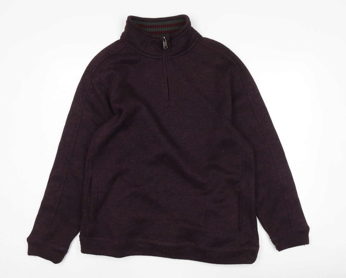 Maine New England Men's Purple 1/2 Zip Sweatshirt - Size L