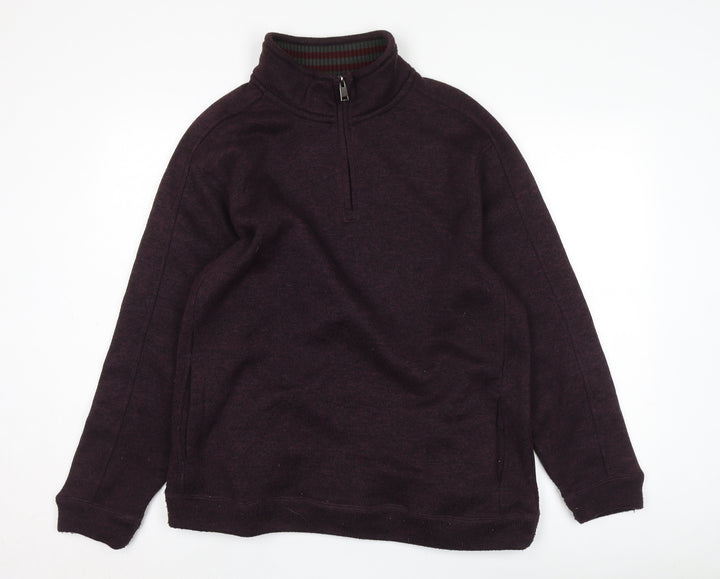 Maine New England Men's Purple 1/2 Zip Sweatshirt - Size L