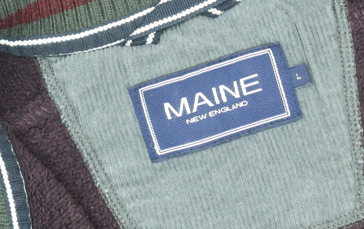 Maine New England Men's Purple 1/2 Zip Sweatshirt - Size L