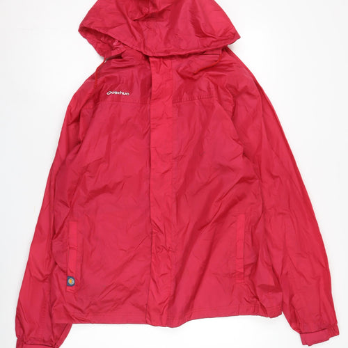 Quechua Women's Red Windbreaker Jacket Size 10