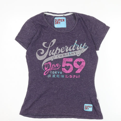 Superdry Women's Purple Graphic T-Shirt - Size S