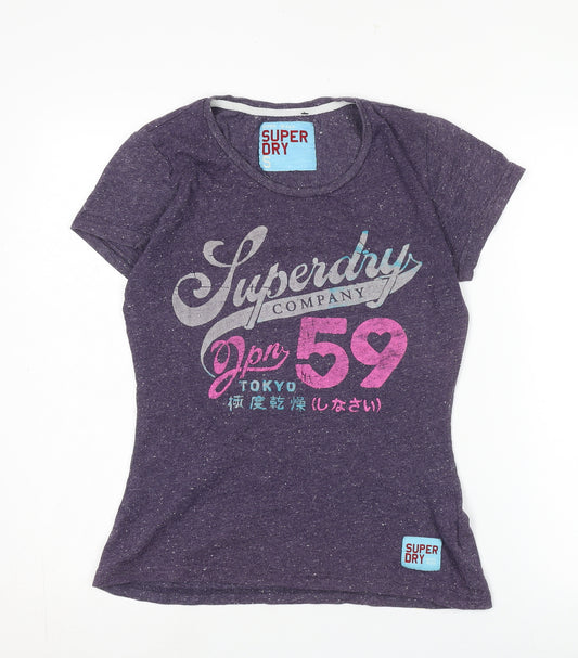 Superdry Women's Purple Graphic T-Shirt - Size S