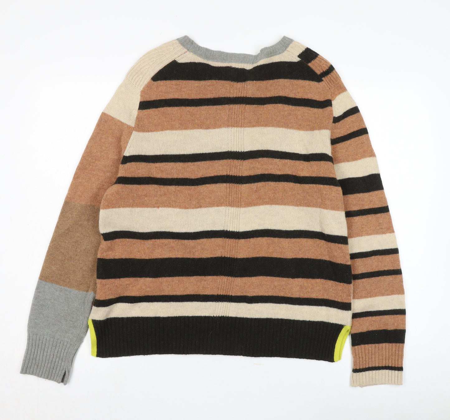 White Stuff Women's Multicolour Wool Pullover Size 14
