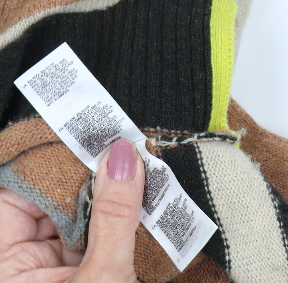 White Stuff Women's Multicolour Wool Pullover Size 14