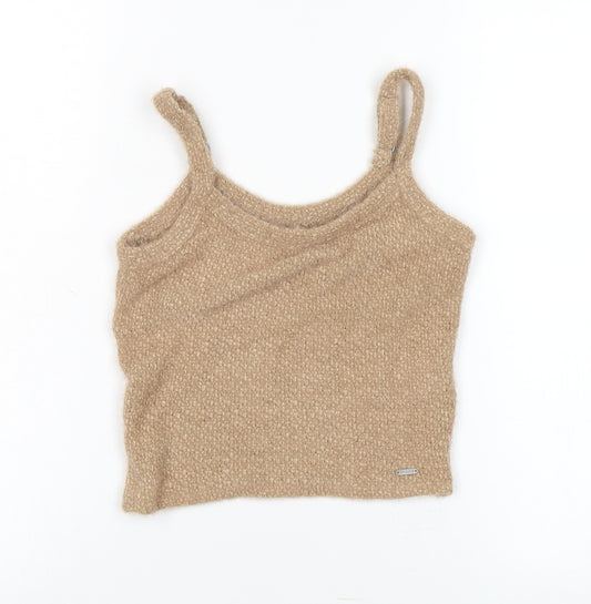 Hollister Women's Beige Camisole Tank - Size S