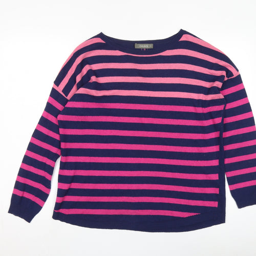 Oasis Women's Multicoloured Striped Pullover Jumper M