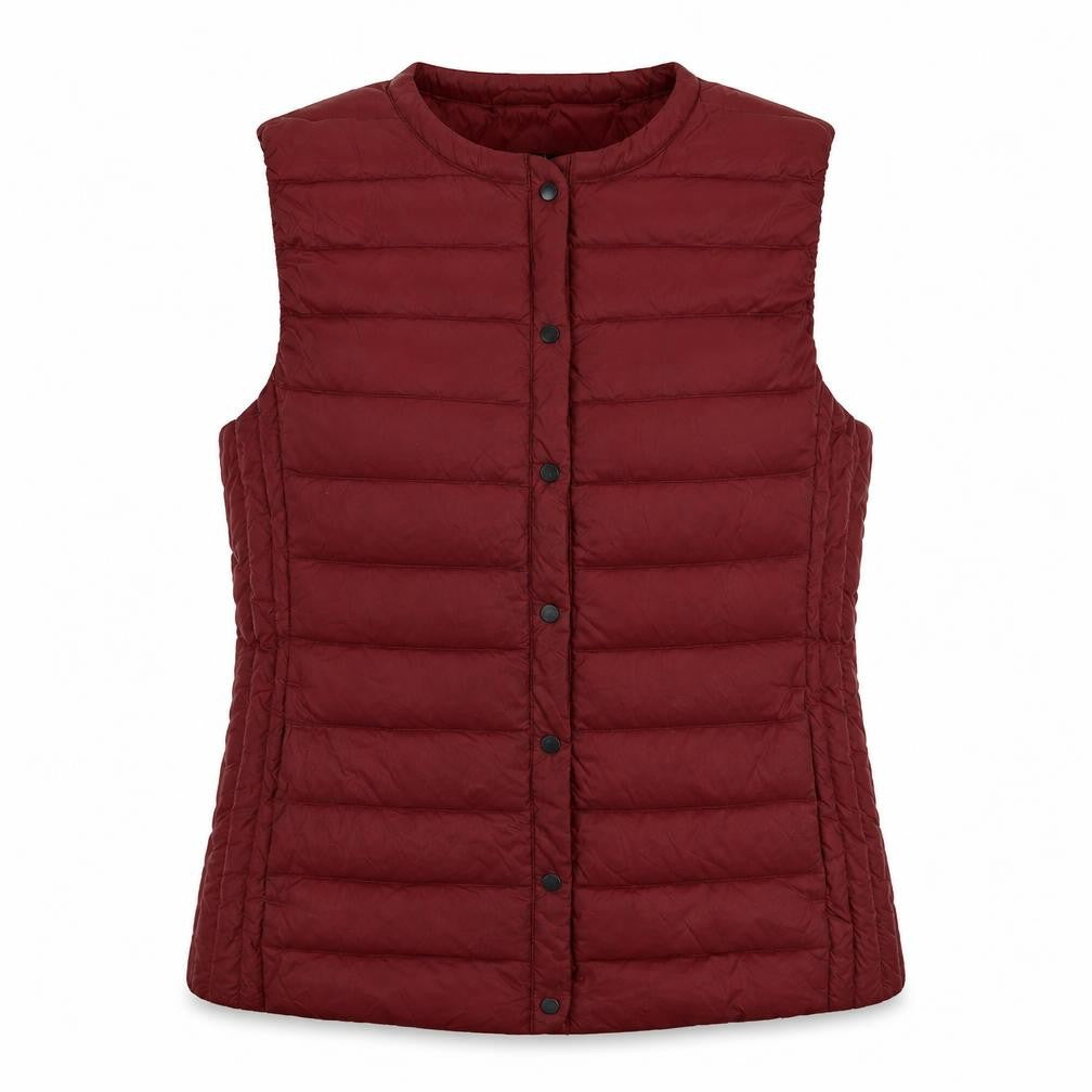 Mango Women's Red Puffer Waistcoat Size 8