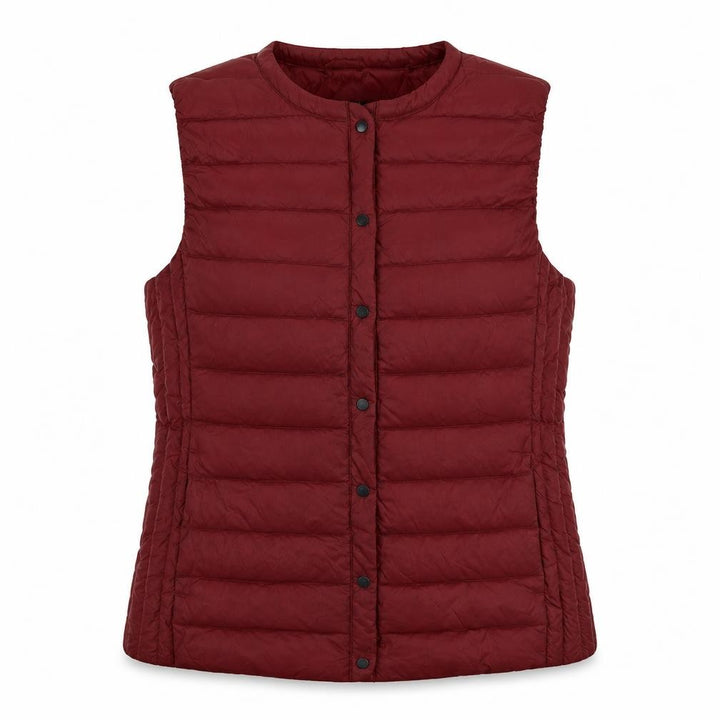 Mango Women's Red Puffer Waistcoat Size 8