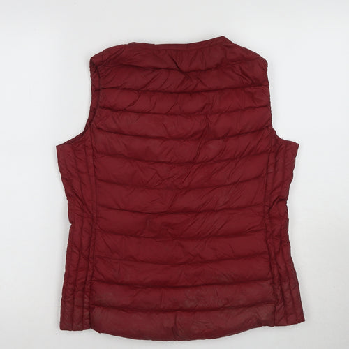Mango Women's Red Puffer Waistcoat Size 8