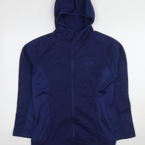North Ridge Women's Blue Hooded Mid-Length Jacket