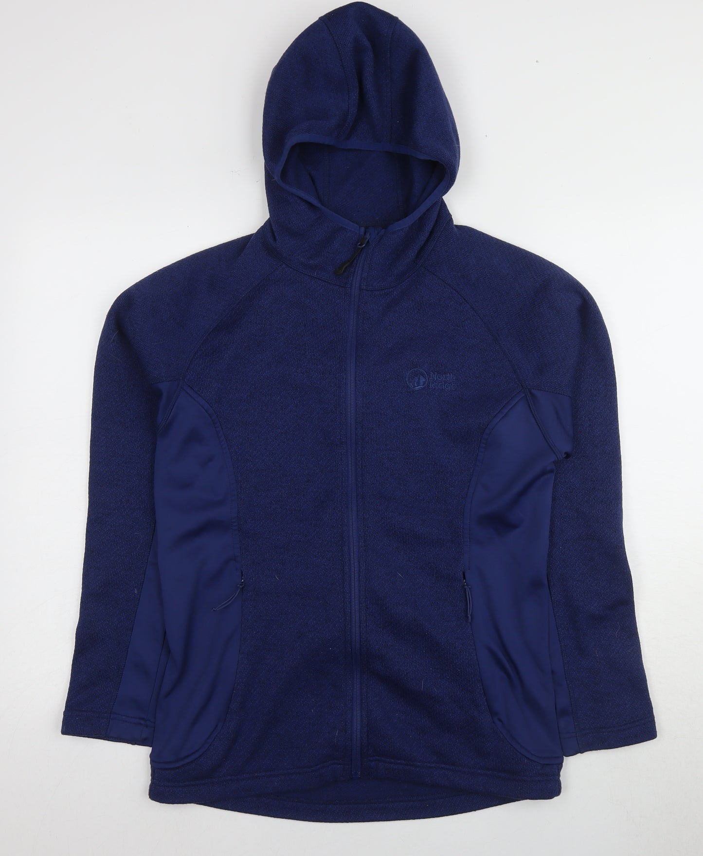 North Ridge Women's Blue Hooded Mid-Length Jacket