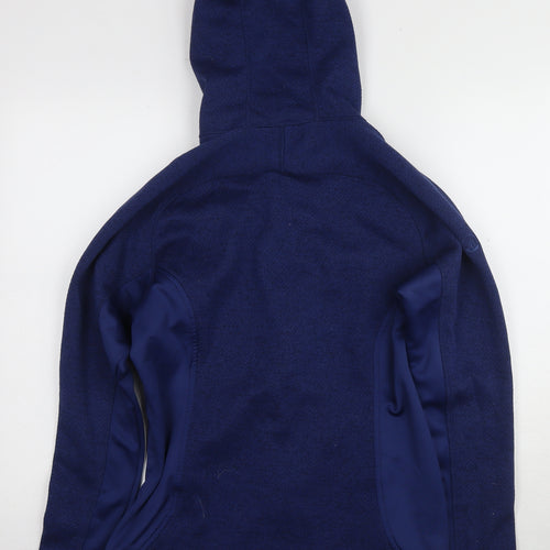 North Ridge Women's Blue Hooded Mid-Length Jacket