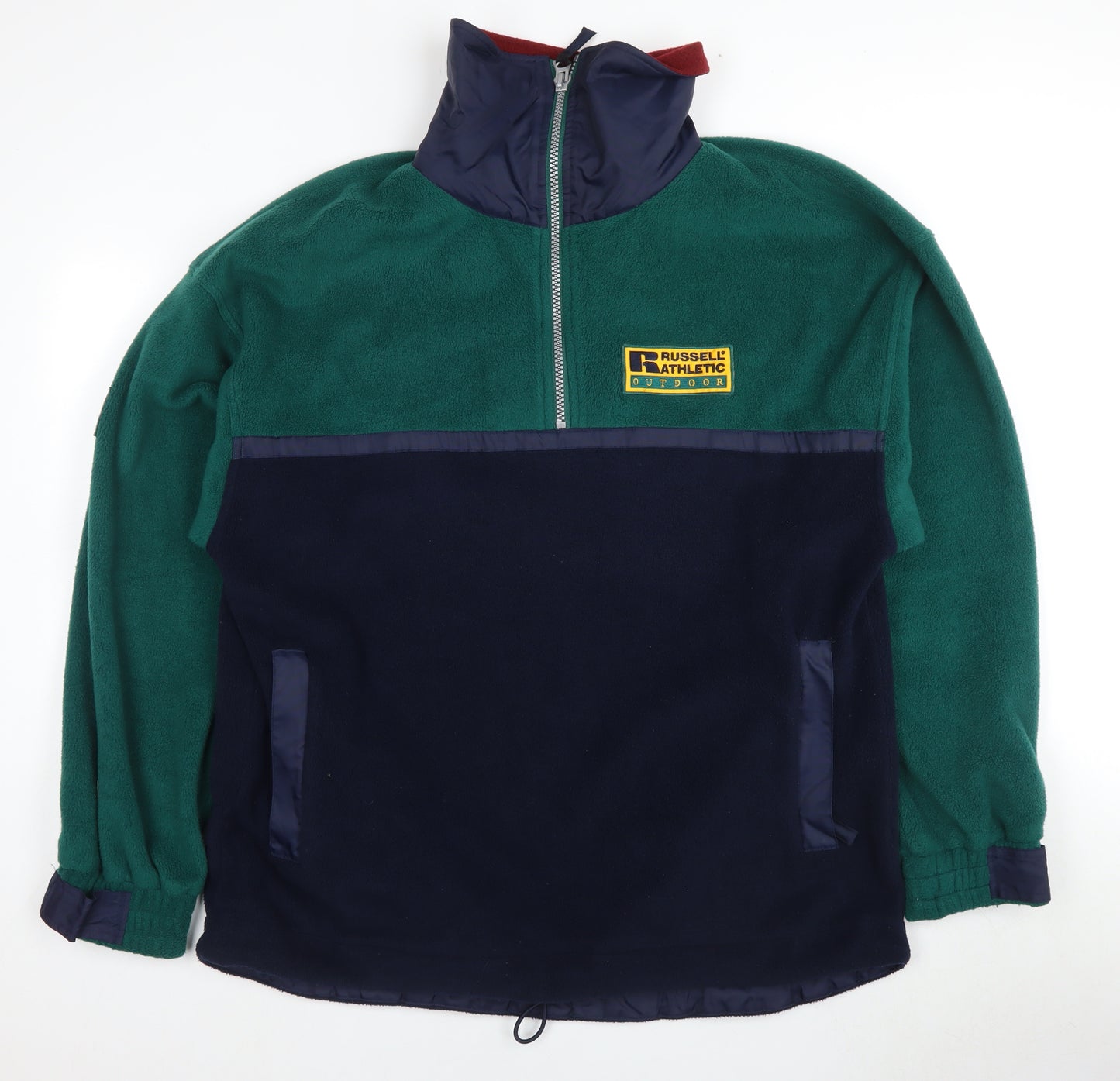 Russell Athletic Men's Green XL Full Zip Fleece Sweatshirt