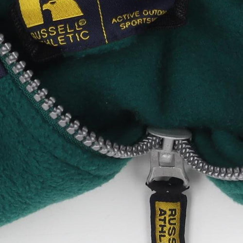 Russell Athletic Men's Green XL Full Zip Fleece Sweatshirt