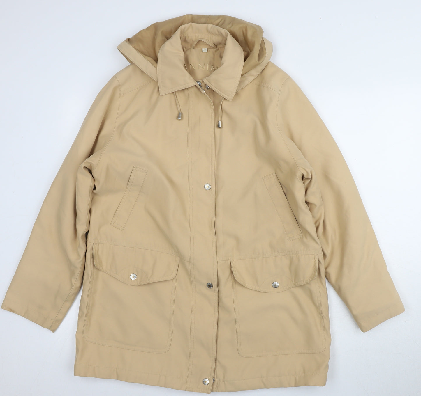 Dannimac Women's Beige Hooded Parka Jacket M Casual