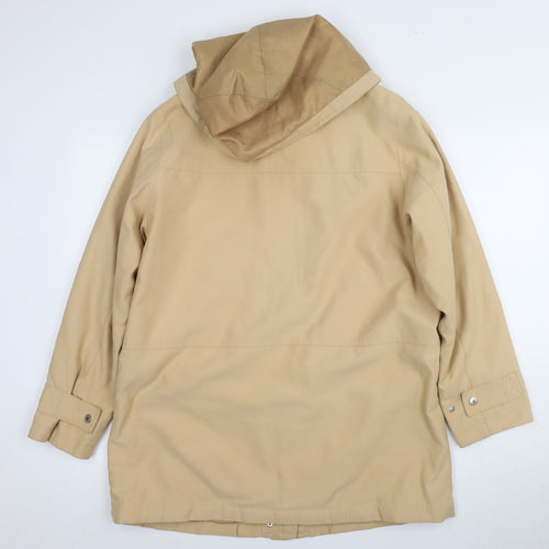 Dannimac Women's Beige Hooded Parka Jacket M Casual