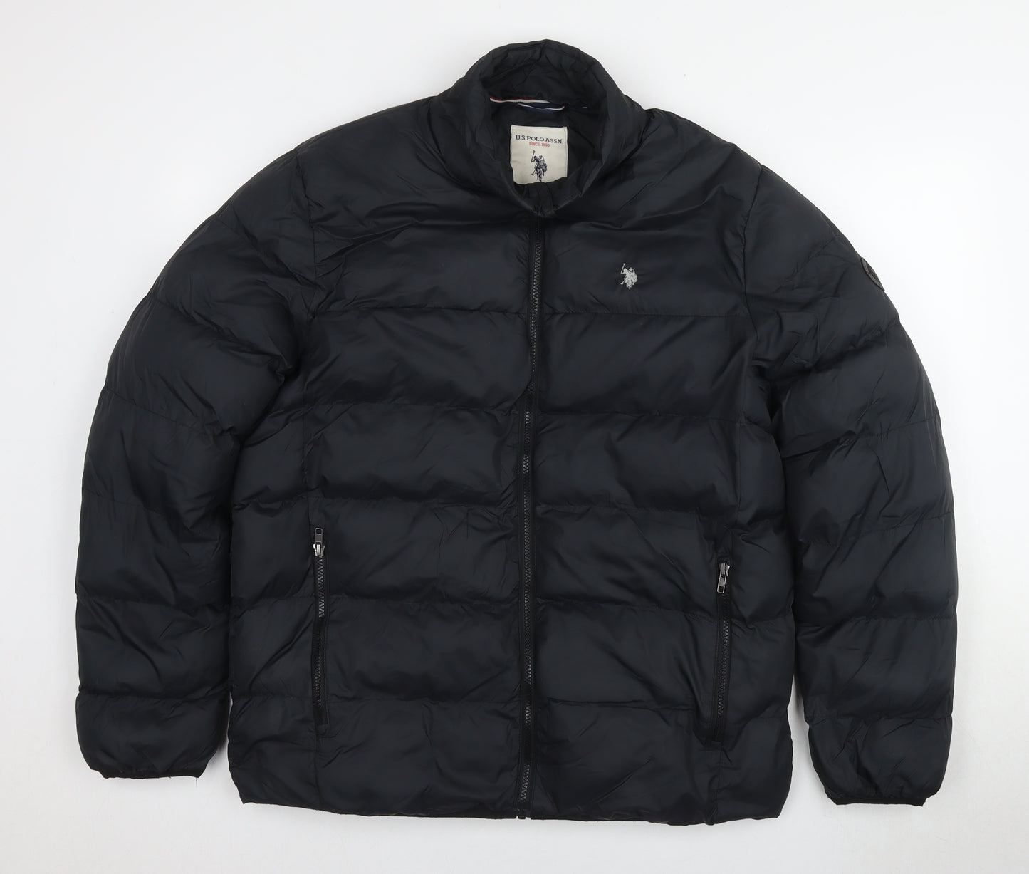 U.S. Polo Assn. Men's Black Puffer Jacket Large