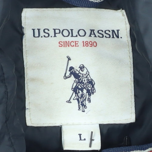 U.S. Polo Assn. Men's Black Puffer Jacket Large
