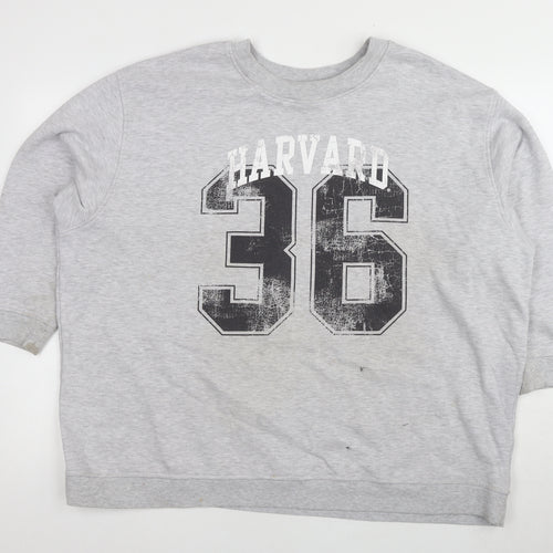 Harvard Grey Unisex Sweatshirt, Size 22, Casual Pullover
