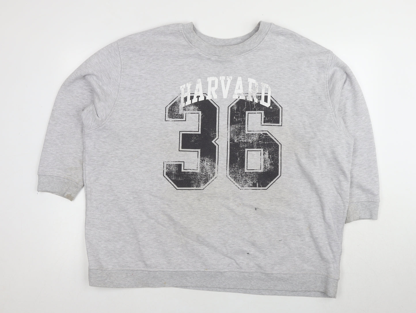 Harvard Grey Unisex Sweatshirt, Size 22, Casual Pullover