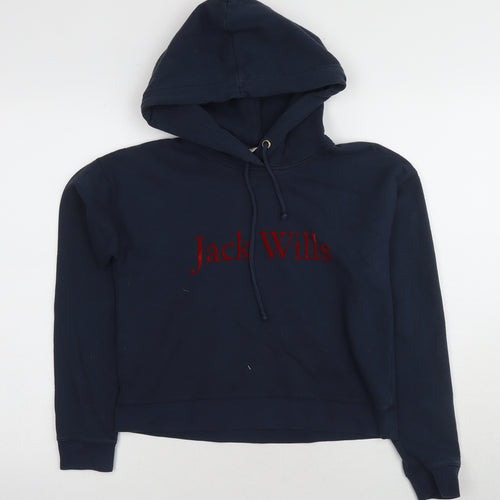 Jack Wills Women's Navy Hoodie Size 6