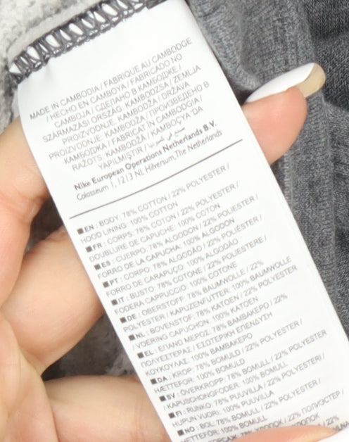 Nike Men's Grey Full Zip Hoodie M Regular Fit