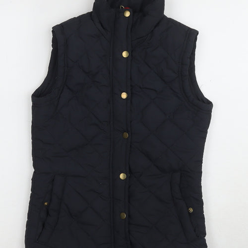 Denim Co. Women's Black Quilted Waistcoat Size 10