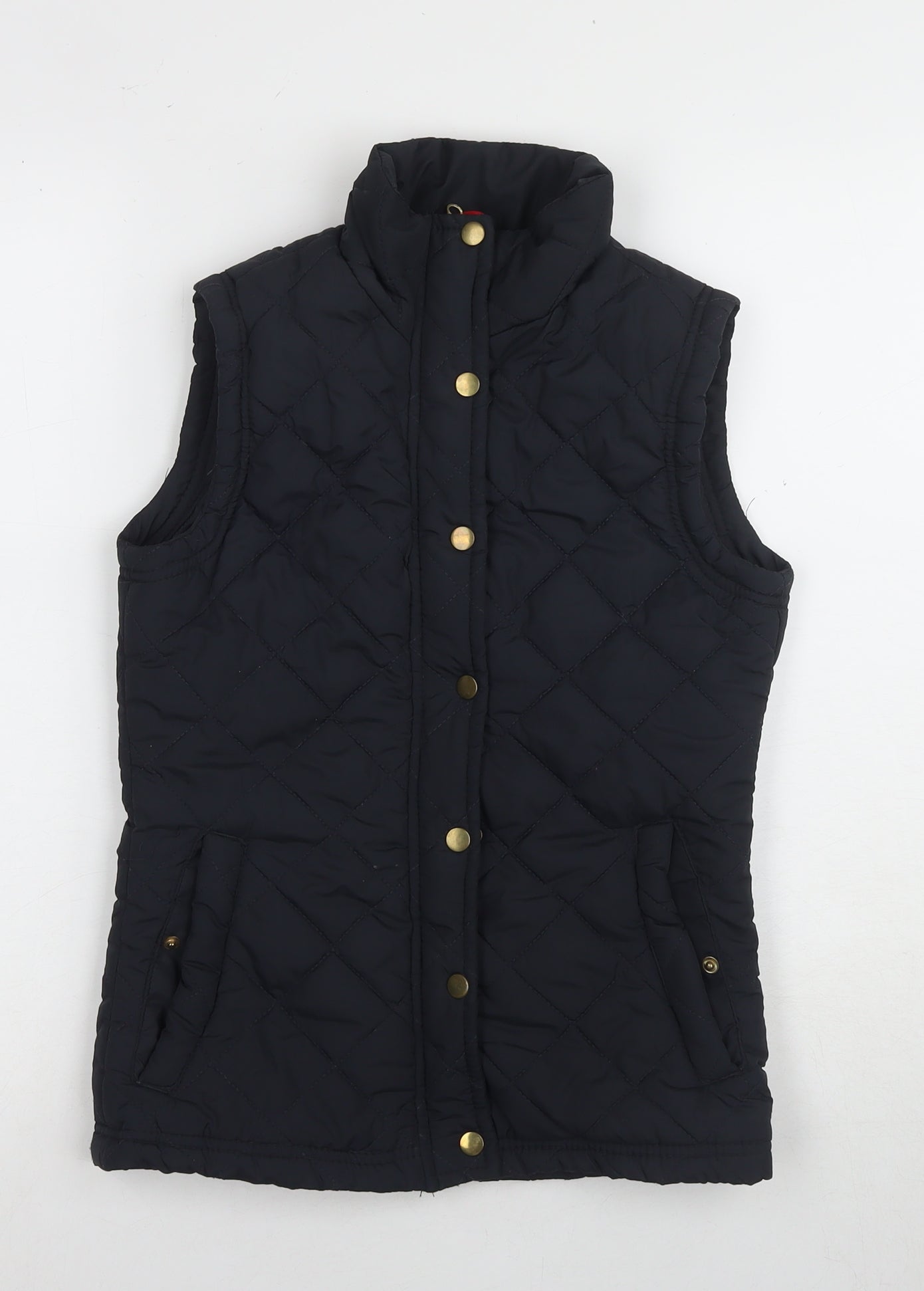 Denim Co. Women's Black Quilted Waistcoat Size 10