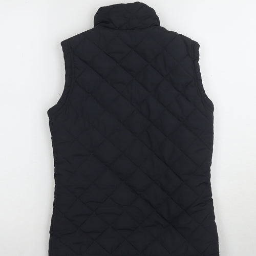 Denim Co. Women's Black Quilted Waistcoat Size 10