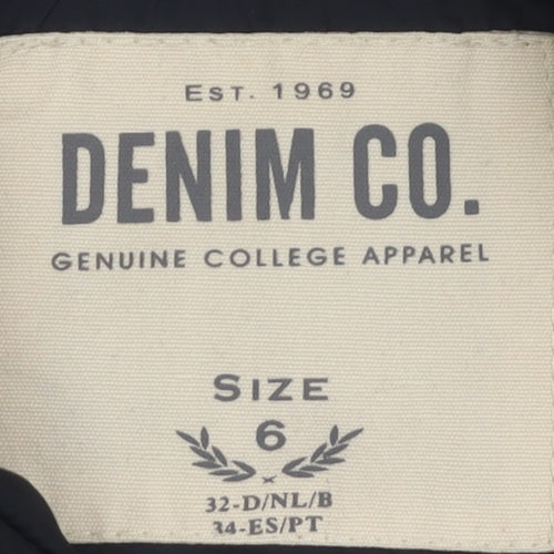 Denim Co. Women's Black Quilted Waistcoat Size 10