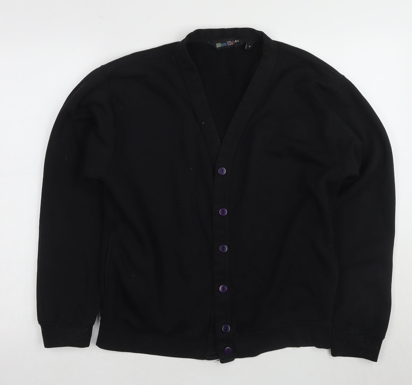 Miss Chief Women's Black V-Neck Cardigan - Medium