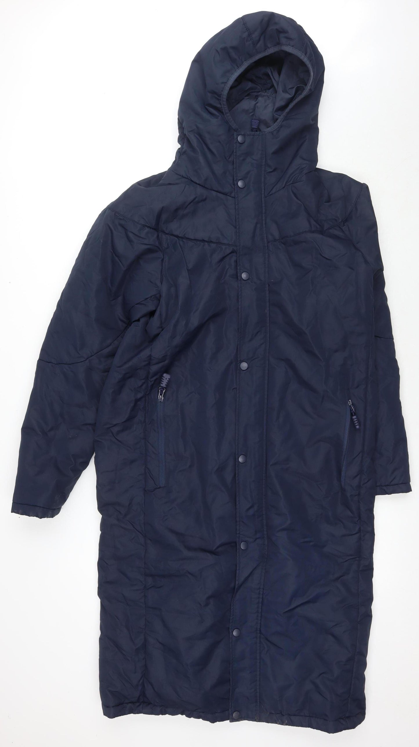Unisex Blue Insulated Long Jacket XS