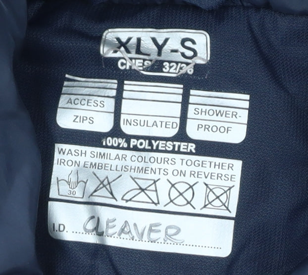 Unisex Blue Insulated Long Jacket XS