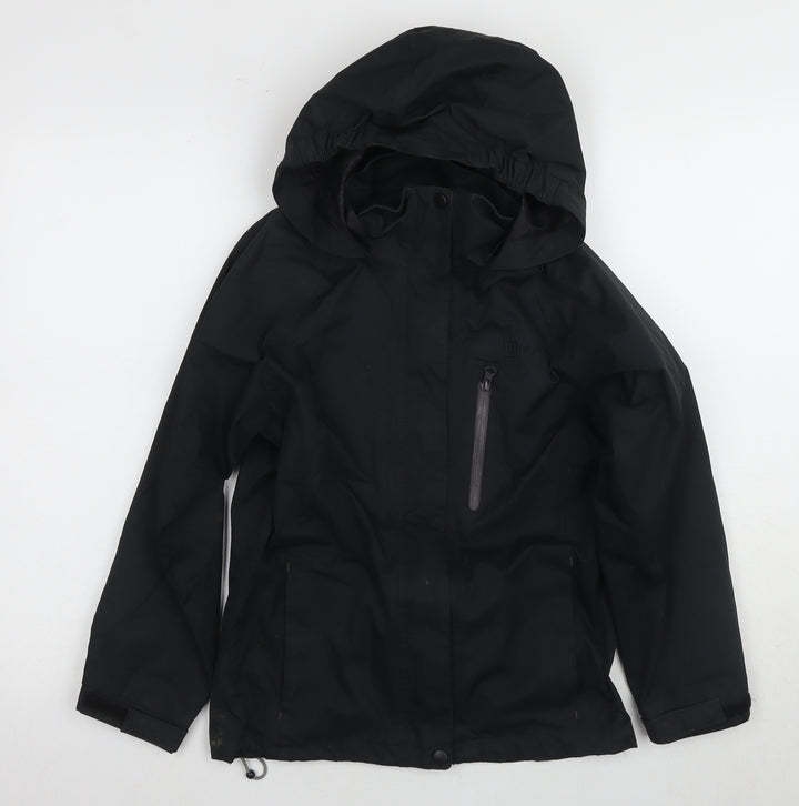 Hi Gear Boys Black Parka Jacket 9-10 Years Hooded Waterproof